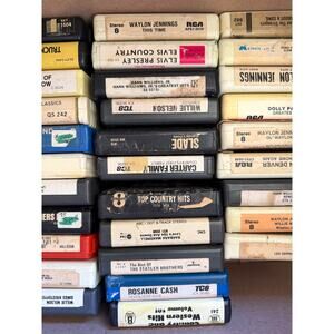 Vintage 8 Track Tape Lot Willie Nelson Waylon Jennings Elvis Untested 70s